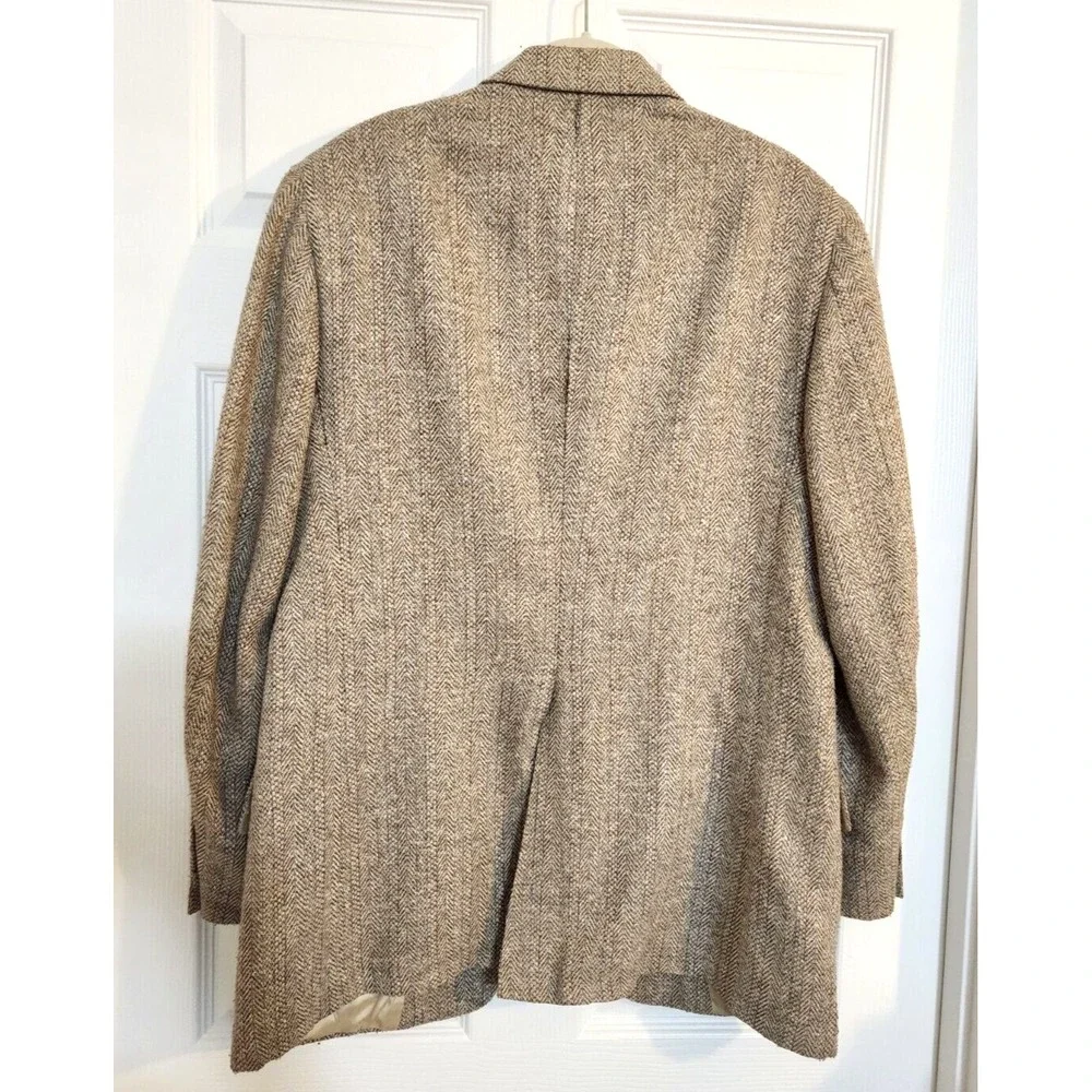Kuppenheimer Mens Vintage Tweed Herringbone Wool Blazer Sports Jacket